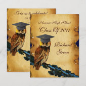 AFSTUDEREN OWL PARCHMENT WAX SEAL MONOGRAM Felt Kaart (Voorkant / Achterkant)