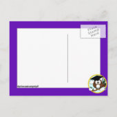 Afstuderen Owl/ Pet & Diploma - Paars en goud Aankondigingskaart (Achterkant)