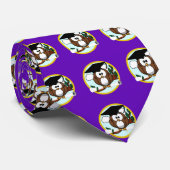 Afstuderen Owl/ Pet & Diploma - Paars en goud Stropdas (Opgerold)