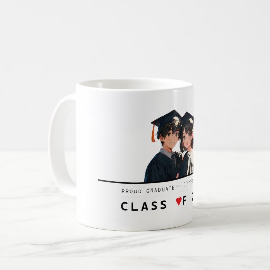 Afstuderen paar mok - ontwerp (Voorkant links)