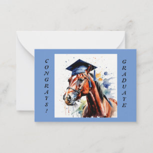 Afstuderen Paard Illustratie Notecard Notitiekaartje