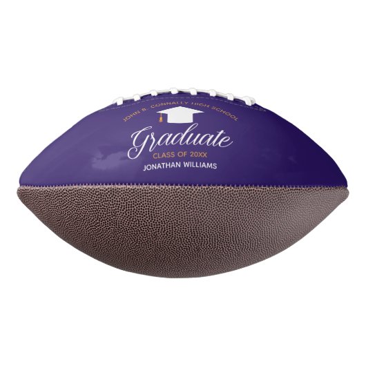 Afstuderen Paars Gold Custom 2023 Senior American Football (Gedraaid 270)