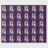 Afstuderen Paars Gold Sun Moon Stars Afstudeerder  Cadeaupapier (Vlak)