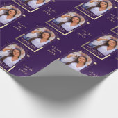 Afstuderen Paars Gold Sun Moon Stars Afstudeerder  Cadeaupapier (Hoek)