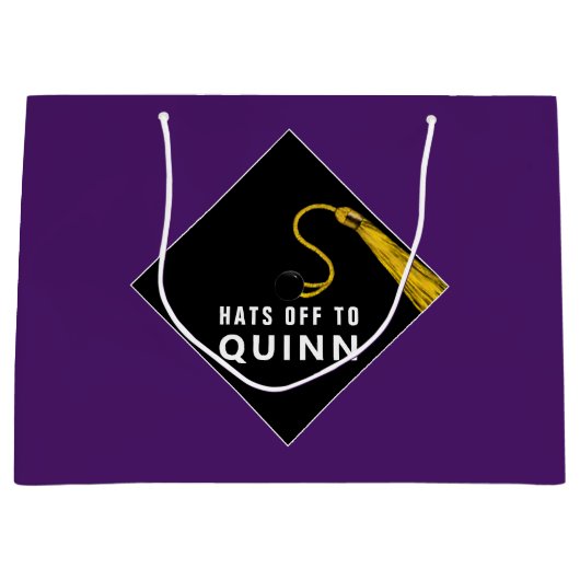 Afstuderen Paars Groot Cadeauzakje (Voorkant)