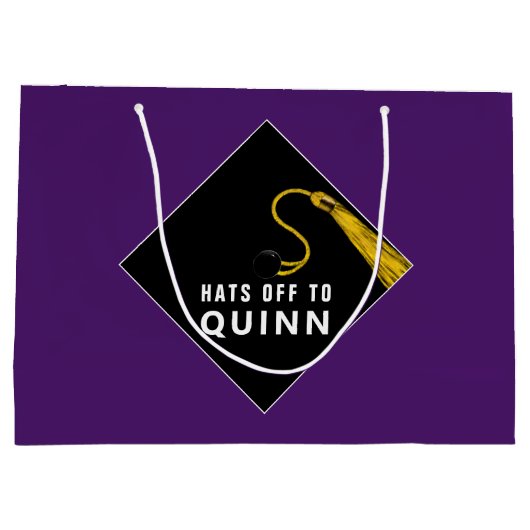 Afstuderen Paars Groot Cadeauzakje (Achterkant)