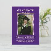 Afstuderen Paars Lijst | FOTO Aankondiging (Staand voorkant)