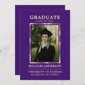 Afstuderen Paars Lijst | FOTO Aankondiging (Voorkant / Achterkant)