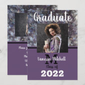 Afstuderen Paarse Amethyst Kaart (Voorkant / Achterkant)