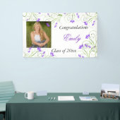 Afstuderen, Paarse Bloemen, Custom Spandoek