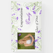 Afstuderen, Paarse Bloemen, Custom Spandoek