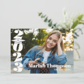 Afstuderen Paarse foto van 2023 QR Kaart (Staand voorkant)