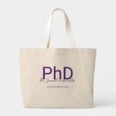 Afstuderen Paarse gradennaam PhD Grote Tote Bag (Achterkant)