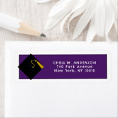 Afstuderen Paarse Return Address Labels (Insitu)