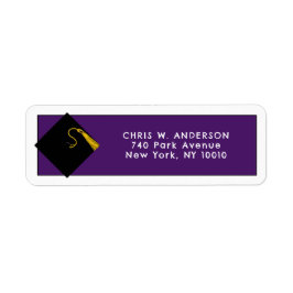 Afstuderen Paarse Return Address Labels