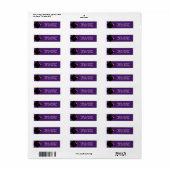 Afstuderen Paarse Return Address Labels (Full Sheet)