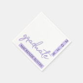 Afstuderen Paarse script | Chique Lavendel Keepsak Servet (Hoek)