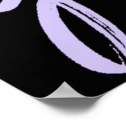 Afstuderen Paarse script | Lavendel 3 foto aandenk Poster (Hoek)