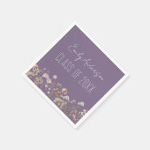 Afstuderen Paarse Wildflower Boho Afstudeerder Servet (Hoek)