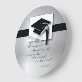 Afstuderen pad, ronde cadeauobjecten grote klok (Hoek)