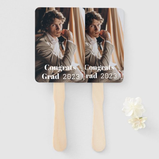 Afstuderen Paddle Fan Handwaaier (Voorkant en achterkant)