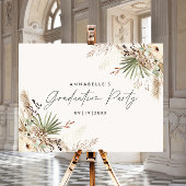 Afstuderen pampas botanische moderne elegant poster