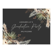 Afstuderen pampas botanische moderne elegant