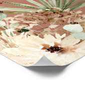 Afstuderen pampas botanische terracotta chic poster (Hoek)