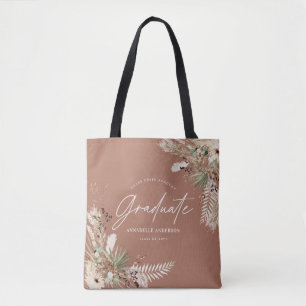 Afstuderen pampas eucalyptus elegant roest tote bag