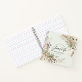 Afstuderen pampas eucalyptus elegant script notitieboek (Binnen)