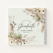 Afstuderen pampas eucalyptus elegant script notitieboek (Achterkant)