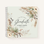 Afstuderen pampas eucalyptus elegant script notitieboek (Voorkant)
