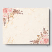 Afstuderen pampas gras roos gouden blozen blozen gastenboek (Achterkant)