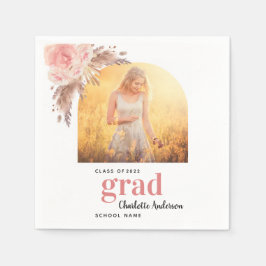 Afstuderen pampas grasfotografie servet