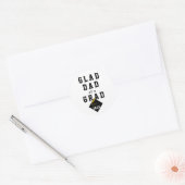 Afstuderen Papa Klassieke ronde Sticker (Envelop)