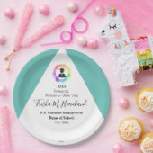 Afstuderen Papier Bord Aqua en White HAMbyWG (Feest)