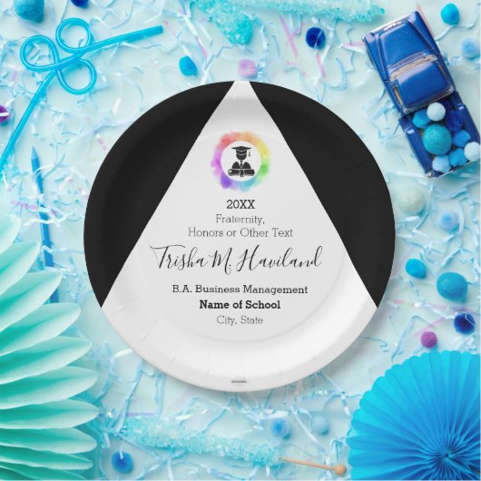 Afstuderen Papier Bord Roze en White HAMbyWG (Feest)