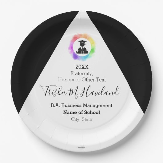 Afstuderen Papier Bord Roze en White HAMbyWG (Voorkant)