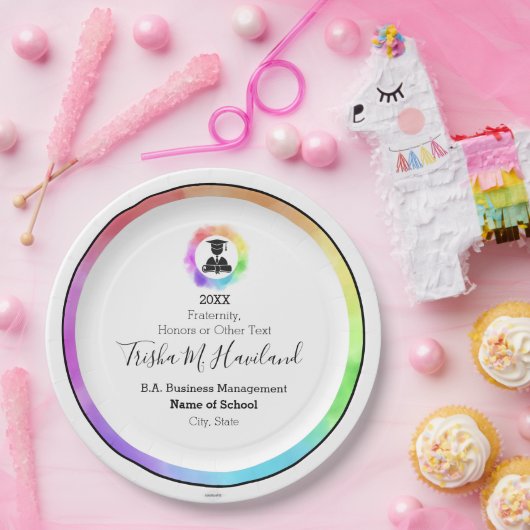 Afstuderen Papier Bord Waterverven HAMbyWG (Feest)