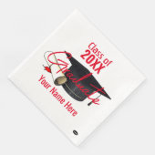 Afstuderen papier Napkin - Pet en diploma HAMbyWG Servet (Hoek)