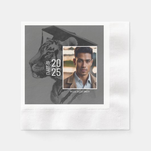 Afstuderen Papieren servetten Voeg uw foto toe (Voorkant)