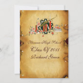 AFSTUDEREN PARCHMENT RED WAX SEAL MONOGRAM Felt Kaart (Voorkant)