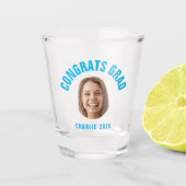 Afstuderen Partij AANGEPASTE TEKST Foto Afstuderen Shot Glas (Voorkant)