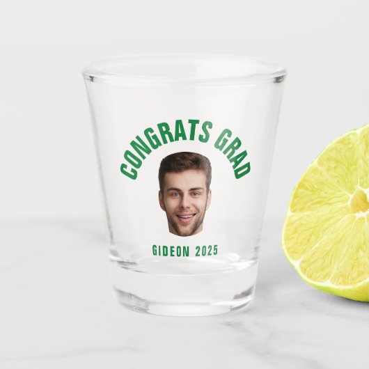 Afstuderen Partij AANGEPASTE TEKST Foto Afstuderen Shot Glas (Voorkant)