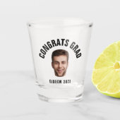 Afstuderen Partij AANGEPASTE TEKST Foto Afstuderen Shot Glas (Voorkant)