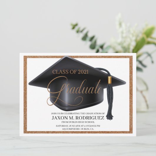 AFSTUDEREN, PARTIJ AFSTUDEERDER, KLASSE VAN 2021 SAVE THE DATE (Staand voorkant)