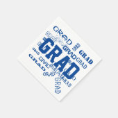 Afstuderen Pattern Blue White School Colours Servet (Hoek)