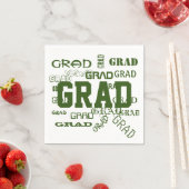 Afstuderen Pattern Green White School Colors Servet (Insitu)