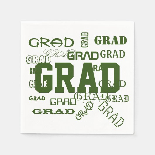 Afstuderen Pattern Green White School Colors Servet (Voorkant)