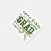 Afstuderen Pattern Green White School Colors Servet (Hoek)